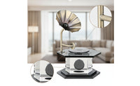 Gramophone with Crystal Body Tabletop Gramophone Ornament Polished Desktop Decoration for Display Shelves, Reception Area