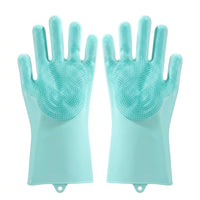 Dog Grooming and Hair Remover Silicone Glove for Cat Grooming, Washing Gloves with Shampoo Brush, Five Finger Bath Brush, Single Bath Gloves