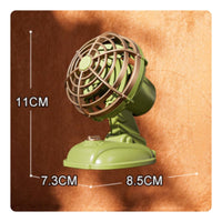 USB Desk Fan Compact Retro Design Fan Quiet for Dorm, Office