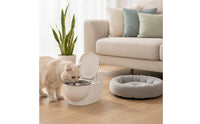 Pet Bowl with Stainless Steel Inner Bowl Low-Height Drinking Dish for Cats