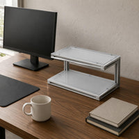 Two-Tier Display Rack Rectangular Desktop Display Rack Sturdy