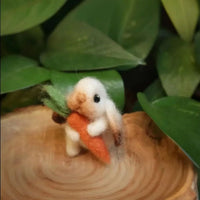 Wool Felt Carrot Bunny Craft Kit