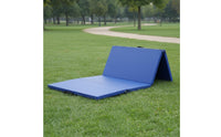 Foldable Design 4-Panel Tumbling Mat Non-Slip Surface Folding Gymnastics Mat Wear-Resistant Portable Exercise Pad Shock Absorbent for Home, Gym