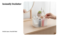 Multi-Compartment Vanity Tray Large Capacity Cosmetic Organizer Easy to Clean
