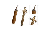 2 Pieces Purfling Cutter Precision Violin Inlay Knife Adjustable Luthier Knife with Wooden Handle for Luthiers