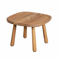 Round Slatted Side Table Waterproof outdoordoor Furnishing Resistant