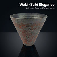 Wabi-Sabi Ceramic Vase, Handmade Rustic Texture