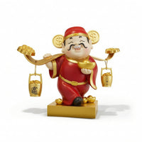 Caishenye Statue Decorative Wealth Deity Statue Auspicious Deity of Prosperity Figurine for Homeowners, Living Room, Entryway