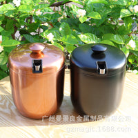 Stainless Steel Ice Bucket with Lid and Tongs for Beverages and Beer