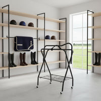 Sturdy Duty Saddle Rack Carrier Additional Pegs Tack Organizer for Stable