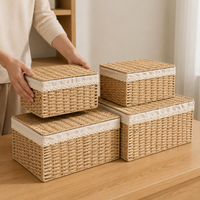 Clothing Storage Paper Basket Khaki With Handle Extra Large Storage Basket Living Room Storage Organizer