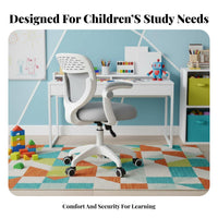 Rolling Student Chair Breathable Backrest Armless Roller Seat Support