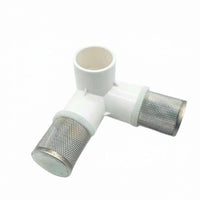 Triple Aquarium Connector PVC Aquarium Strainer Fitting White T Tube Connector