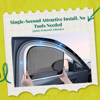 Car window shade blocks sun