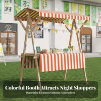 1 Piece Foldable Wooden Market Booth Effortless Assembly Portable Vendor Stand Sturdy Construction Suitable for Agricultural Markets Craft Fairs Promotional Events Temporary Retail Spaces