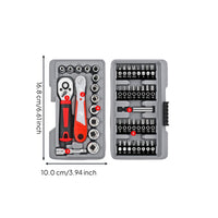 Vanadium steel ratchet socket set