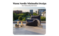 Single-Person High-S Evergreen Lounger Comfortable Design Ruched Floor Lounger Easy to Move Full Physique Support for Balcony