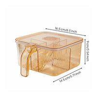 Transparent Seasoning Jar Spoon Included Sealed Condiment Container