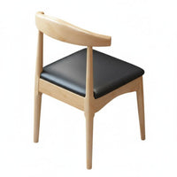 Curved Rear Chair Nordic Design Armless Side Chair Ergonomic Rearrest Long-Lasting for Residents