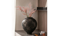 Resin Vase Aged Flower Vase Textured Vessel for Simplifiers, Entryway