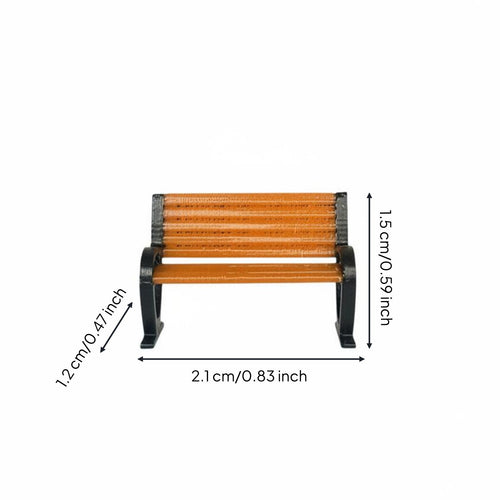 1/64 Scale Bench Highly Detailed Miniature Park Bench Resin Material