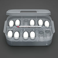 Reptile Egg Incubator Box with 12 Grids for Gecko Lizard Snake Hatching