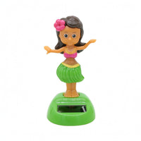Solar Hawaiian Dancer Girl Compact Size Solar Dashboard Ornament Light Activated