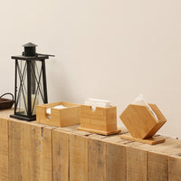 Bamboo Tissue Box for Desktop with Custom LOGO