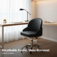 Armless caster Chair Height Adjustable rotate Stool Space-Saving for Workstation