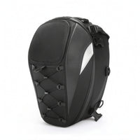 Expandable Motorcycle Tail Bag Hard Shell Motorcycle Rear Seat Bag Large Capacity Backpack Multifunctional for Commuters, Outdoor Riding, Daily Commuting
