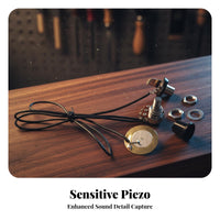 Piezo Pickup No Battery Required Piezo Touch Pickup Solderless Guitar Transducer System for Guitarists, DIY Enthusiasts