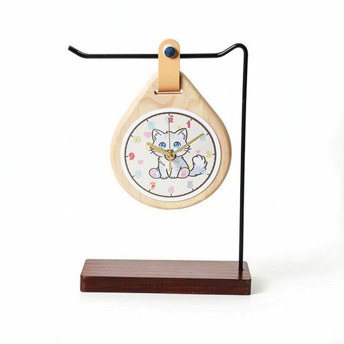 Desk Clock with Stand Decorative Tabletop Clock with Stand Rustic for Shelf