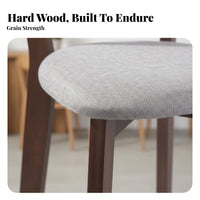 Wooden Highsupport Stool Nordic Counter Stool Seating Utilitarian Design With Rear Supportrest for Cafe Owners, Reception Area