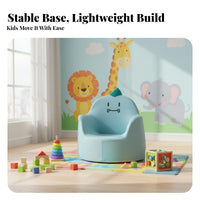 creatureShaped Mini Sofa Cartoon Design Upholstered Single-Seat Couch Sturdy Build Firm Density Foam Filling for Children