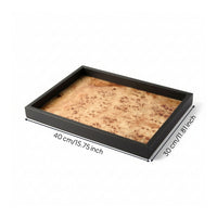 Rectangular Wood Tray Raised Sides Wood Tray Shallow Home Storage for Living Room
