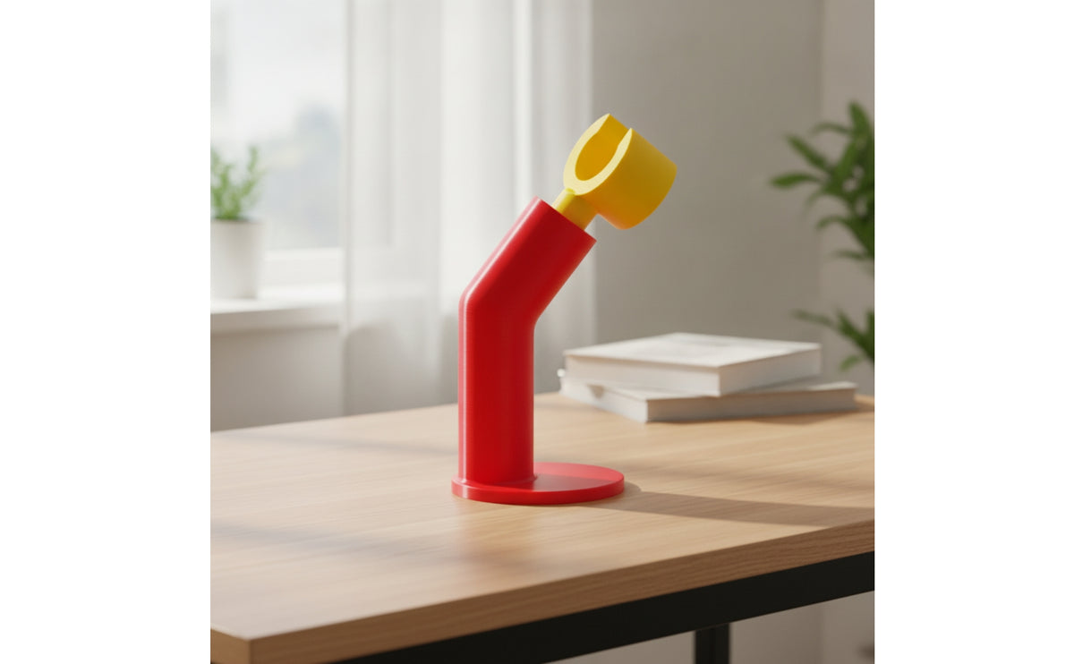 Desktop Headphone Stand Freestanding Headphone Stand with Cradle Curved over-Ear Headset Display for Gaming Enthusiasts, Desk, Gaming Desk Arrangement