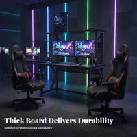 Gaming Computer Desk Large Desktop E-Sports Table Cable Management PC Gaming Hub for Gaming Aficionados, Students, Internet Cafe, Game Room, Bedroom
