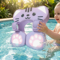 Underarm Baby Buoy Violet Cat-Shaped Swim Band Easy Storage for Babies, Infants