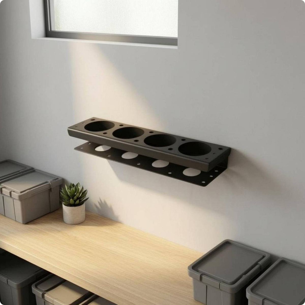 Wall Mount Tool Organizer Folded Bracket Hand Tool Organizer Black for Garage