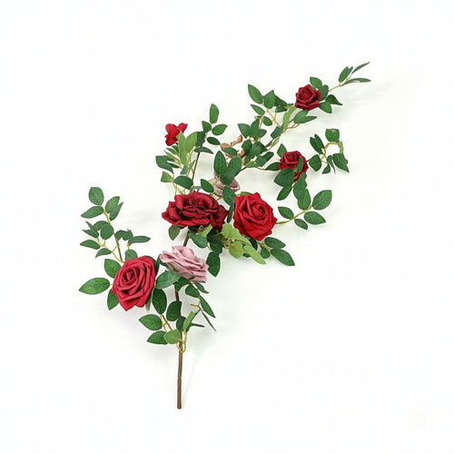 Artificial Rose Vine Natural-Looking Floral Stem Long-Lasting
