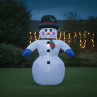 Christmas Inflatable Snowman Freestanding Snowman with Top Hat Decoration Puncture-Resistant Easy to Use for Yard, Storefront