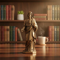 Sacred Heart of Jesus Statue Artisanal Religious Item Miniature for Christians