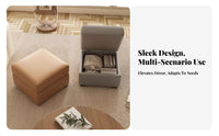 Tufted Storage Ottoman Padded Seat Upholstered Bench adaptable for Living Room