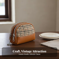 Mini Wallet Compact Mini Zipper Pouch Retro Design Change Pouch for Students, Adults, Daily Use, Shopping, Commuting