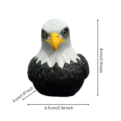 Bald Eagle Figurine Resin Eagle Head Ornament Weatherproof for Lawn