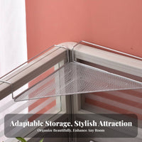 Space-Saving Design Triangular Cubicle Shelf Versatile Display Corner Rack Sturdy Support Office Organizer Strong Load-Bearing for off-Site Workers, Students, Home Gardeners, Balcony, Desk, Workspace, Study Room