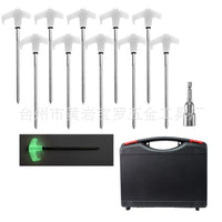 Glow-in-the-Dark Threaded Tent Stakes for Outdoor Camping