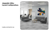 Minimalist Design armrest-freelessless Guest Settee Space-Saving configurable Lounge Chair Comfortable Cushioning Office Sofa long-lasting Construction for Corporate Clients, Business Owners, Facility Managers, Waiting Room, Lobby