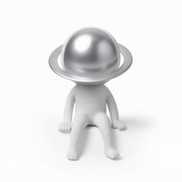 Astronaut Figurine Seated Astronaut Statue Modern for Bookshelf, Entryway
