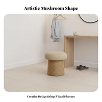 Rope-Wrapped Round Stool Stable and Long-Lasting Small Round Ottoman Padded